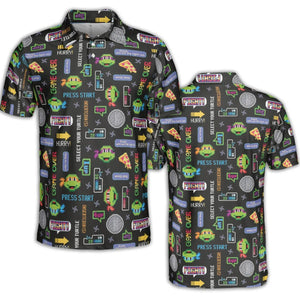 The TMNT Pixel Characters AOP Men/Women Polo Shirt