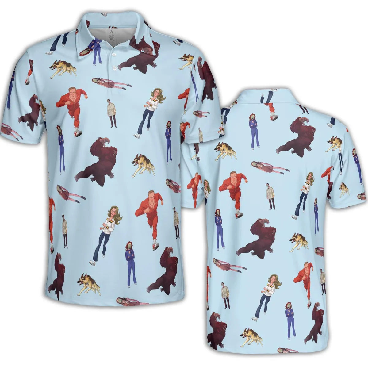 The Six Million Dollar Man and the Bionic Woman AOP Men/Women Polo Shirt
