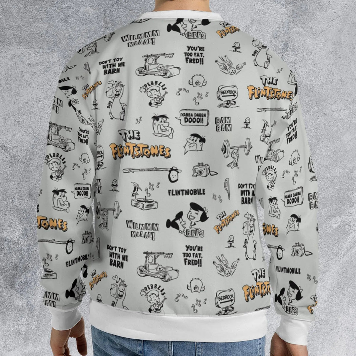 Don't Toy with Me Barn The Flintstones All-over Print Sweatshirt