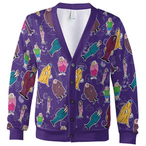 The Addams Family Cartoon Cardigan