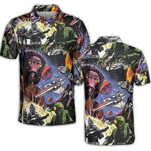 Galactic War Battlestar Galactica AOP Men/Women Polo Shirt