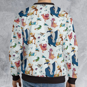 Sword in the Stone Pattern All-over Print Sweatshirt