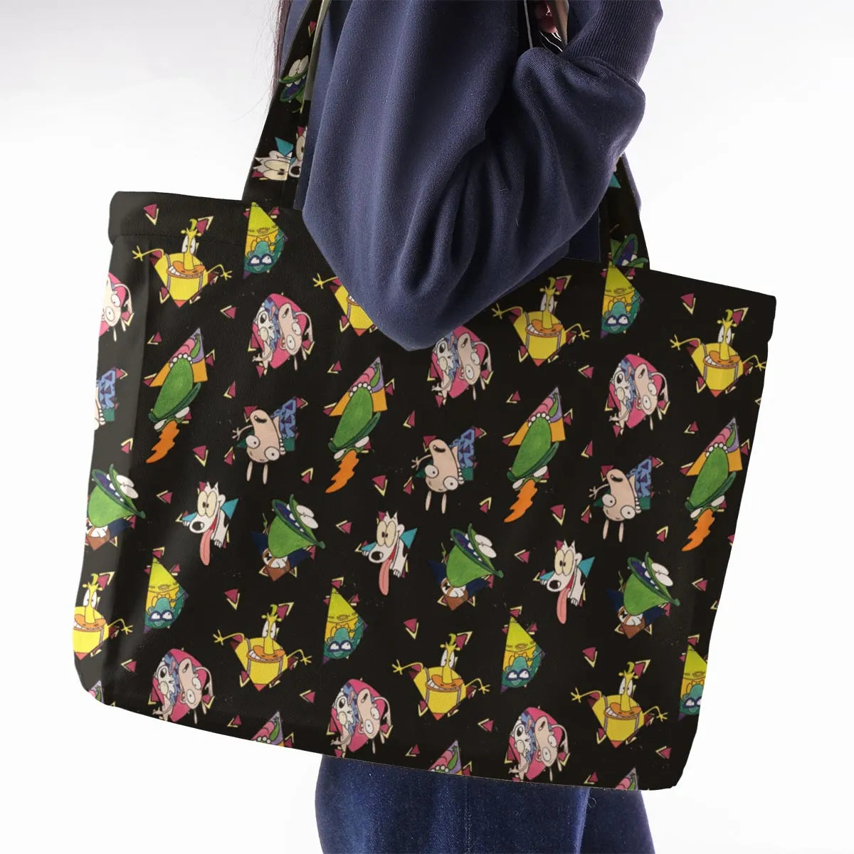 Rocko's Modern Life Pattern Large Tote Bag