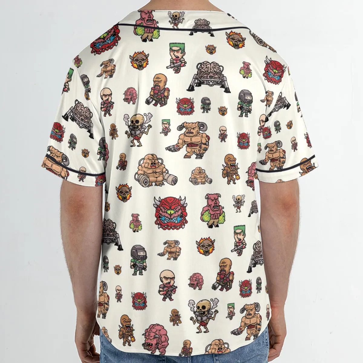Doom Chibi Characters Unisex Baseball Jersey