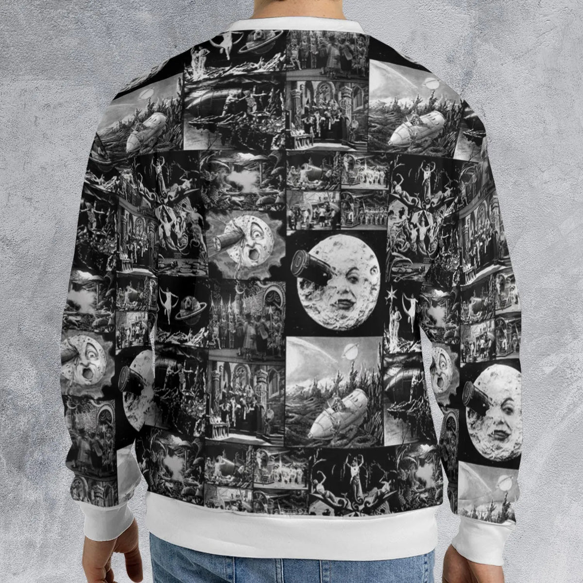 Le Voyage Dans La Lune 1902 All-over Print Sweatshirt