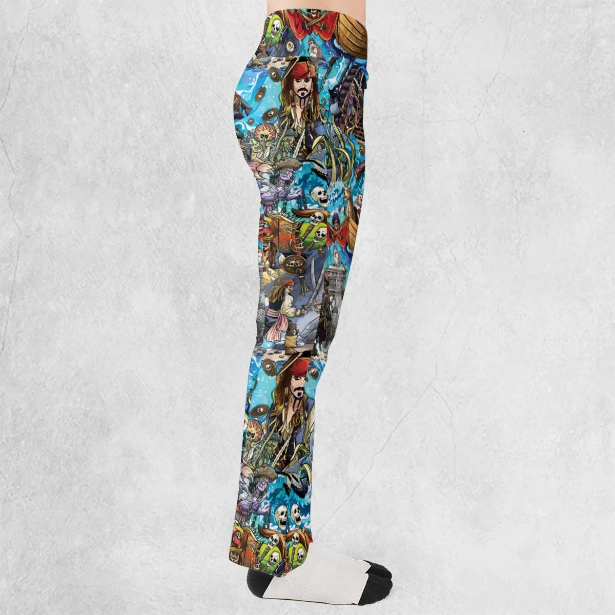Travel And Fight Pirates of the Caribbean Flare Leggings