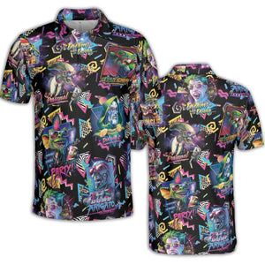 Retro Horror Characters Halloween AOP Men/Women Polo Shirt