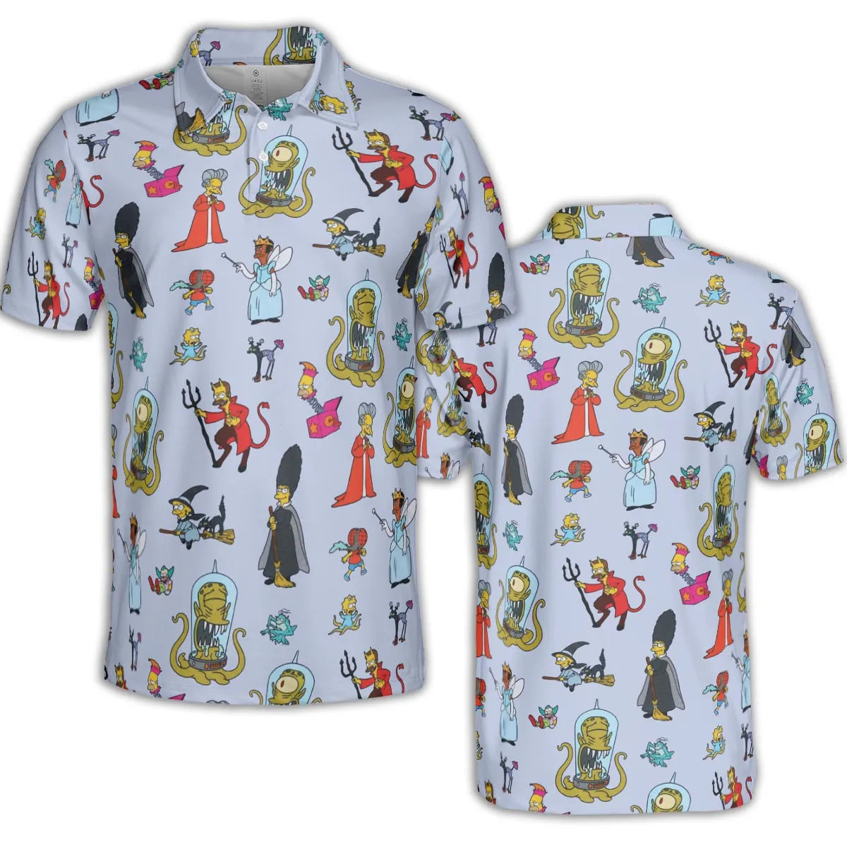 Halloween Costume The Simpsons AOP Men/Women Polo Shirt