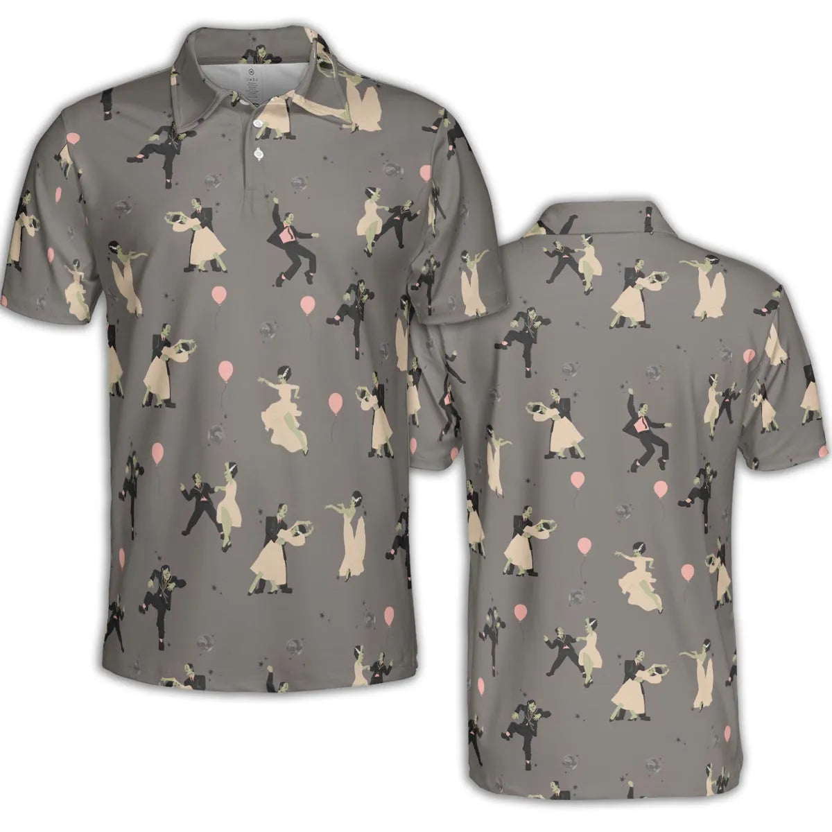 Dirty Dancing Frankenstein and Bride of Frankenstein AOP Men/Women Polo Shirt