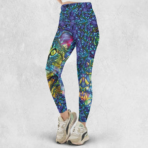 Cat Stained Glass Legging