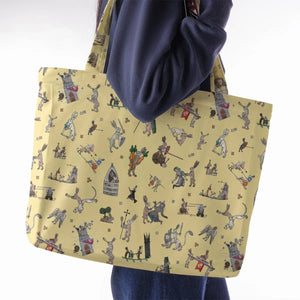 Killer Rabbit The Medieval Marginalia Large Tote Bag