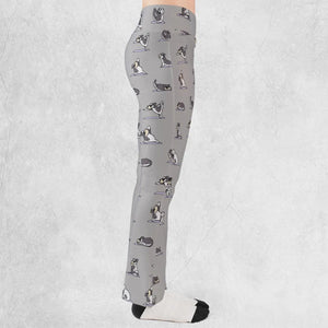 Miniature Schnauzer Yoga Pattern Flare Leggings