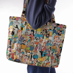 Archie Comics Characters Collage Large Tote Bag