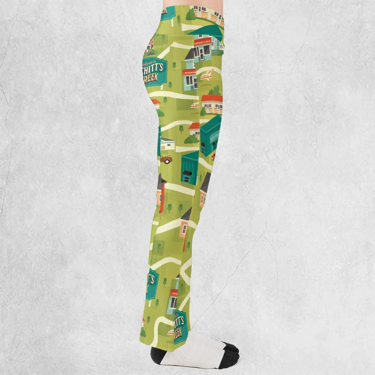 Schitt's Creek Town Map Flare Leggings