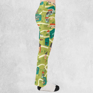 Schitt's Creek Town Map Flare Leggings