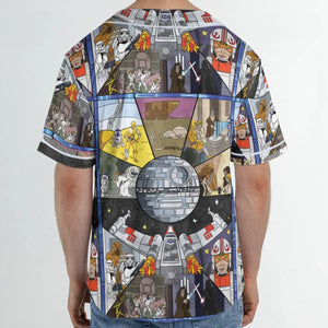 Stained Glass Star Wars Unisex Baseball Jersey
