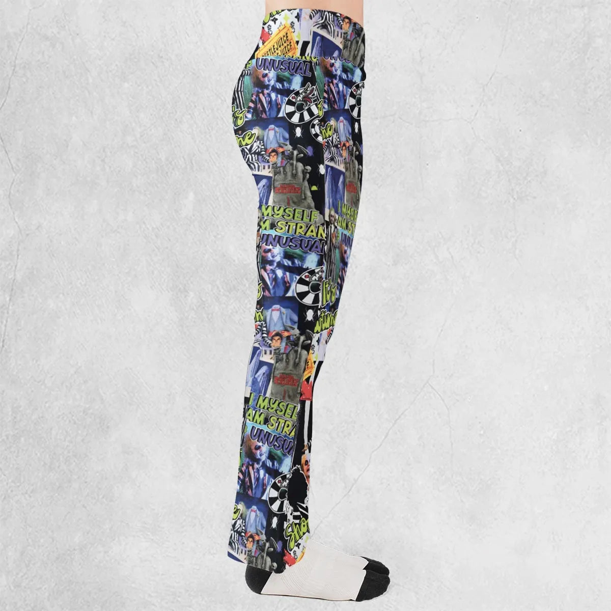 I Myself Am Strange Unusual Beetlejuice Flare Leggings