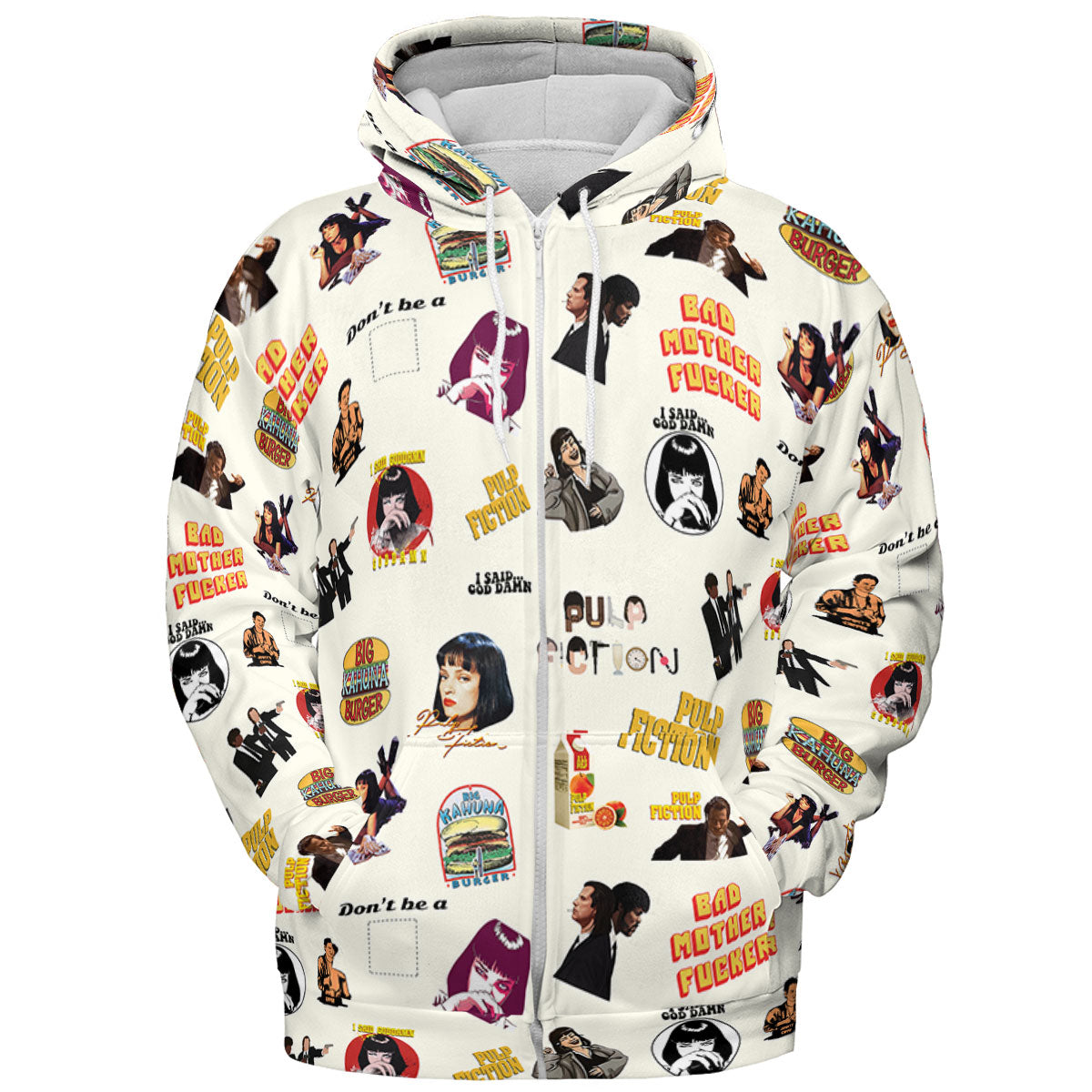 Pulp Fiction Pattern All-over Print Hoodie