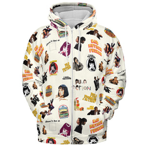 Pulp Fiction Pattern All-over Print Hoodie