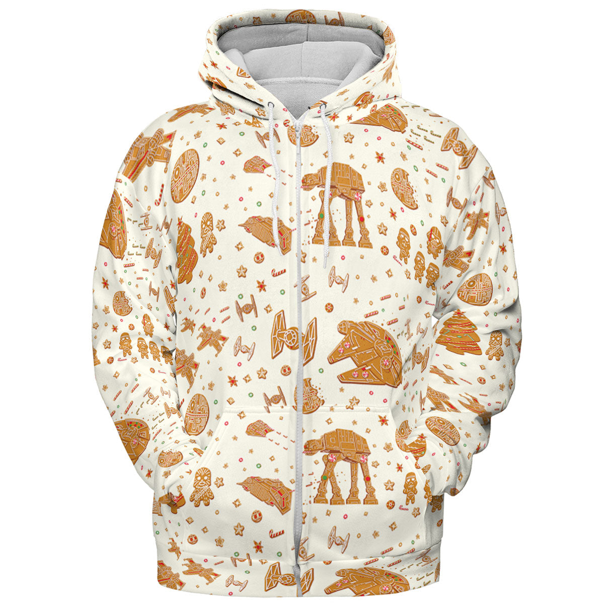 Gingerbread Christmas Star Wars All-over Print Hoodie