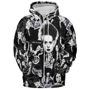 Horror Ladies Slay Collage Classic Horror Movies All-over Print Hoodie