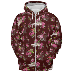 Slimer Ecto-1 Proton Pack Floral Ghostbusters All-over Print Hoodie