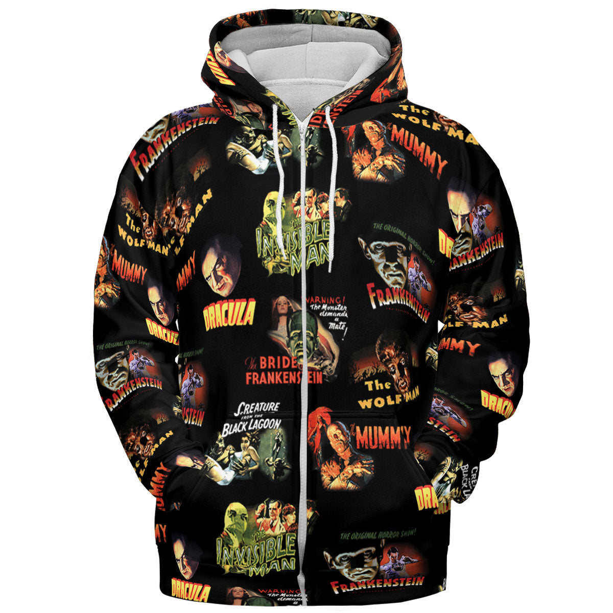 Teaming Monsters All Up Universal Monsters All-over Print Hoodie