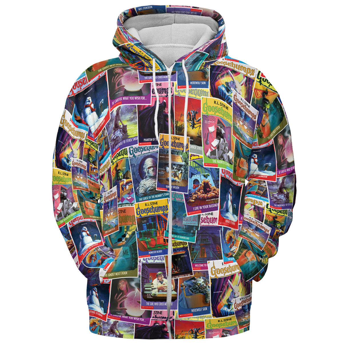 Goosebumps Monster Collage Pattern All-over Print Hoodie