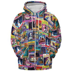 Goosebumps Monster Collage Pattern All-over Print Hoodie