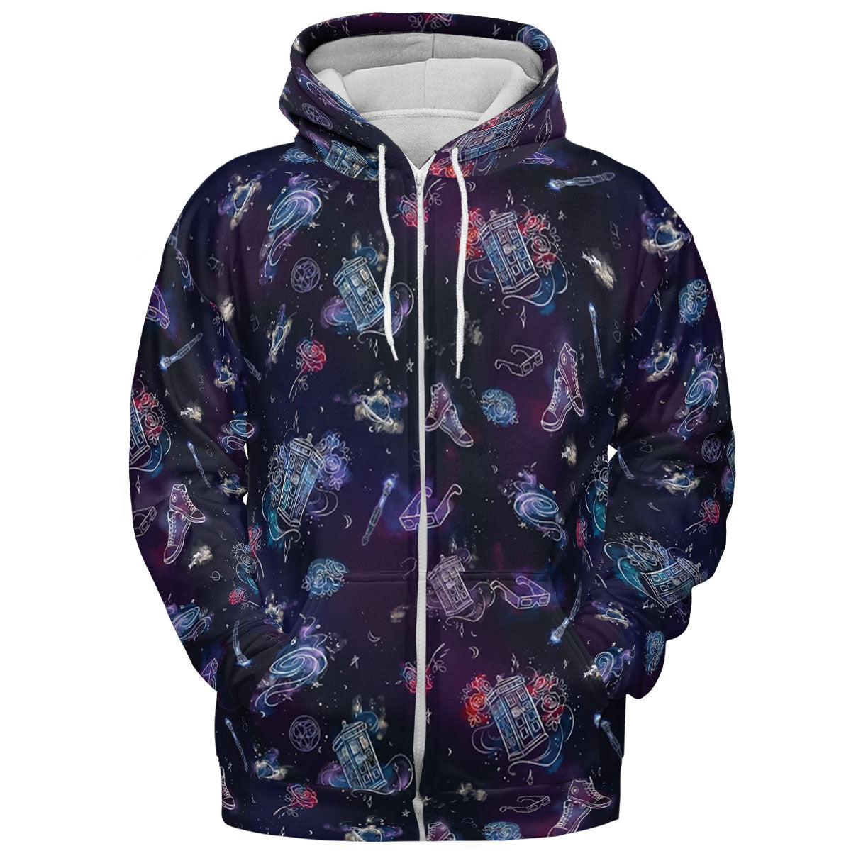 Tardis Doctor Who Seamless All-over Print Hoodie