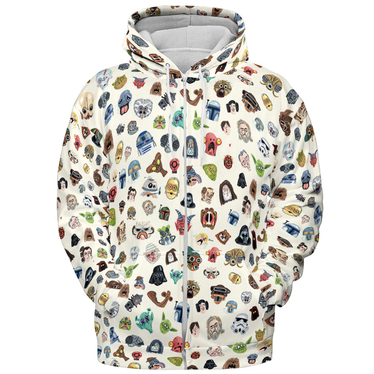 Star Wars Collage Pattern All-over Print Hoodie