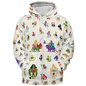 He-Man & Masters Of The Universe Characters Pattern All-over Print Hoodie