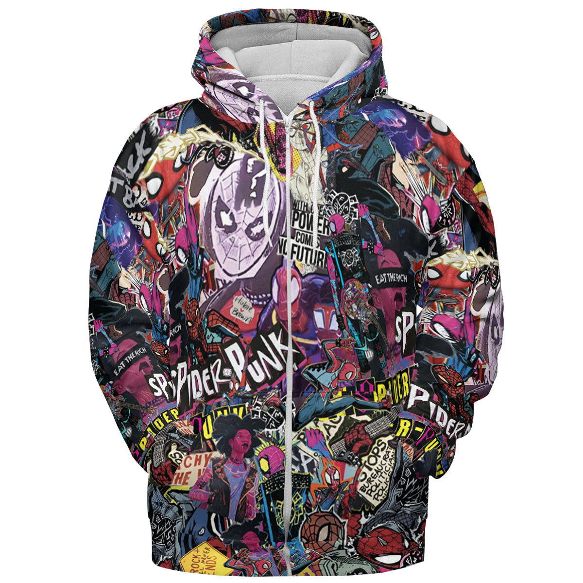 Spider-Punk Get Punked Across Spider-Verse All-over Print Hoodie