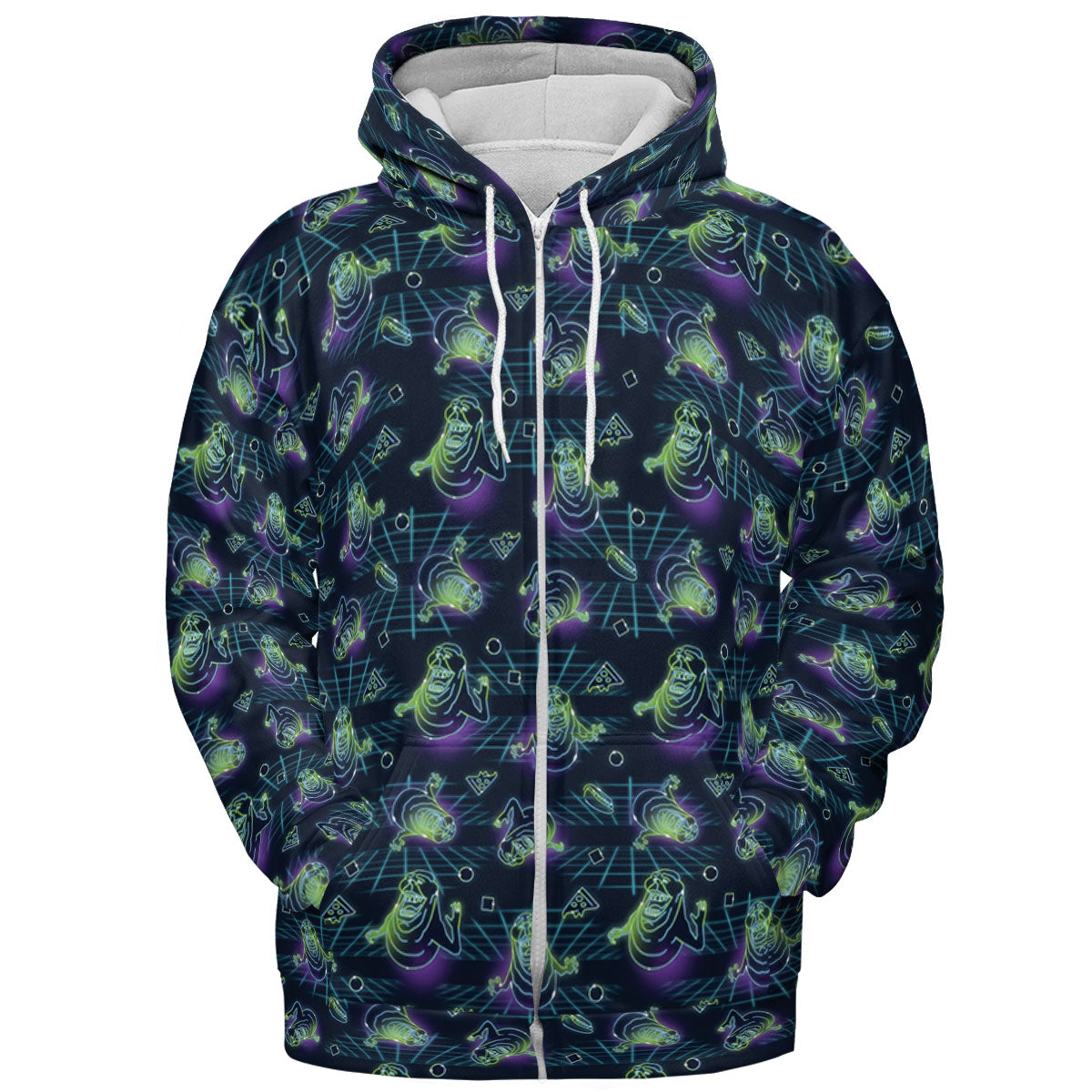 The Real Ghostbusters Slimer Classics Retro All-over Print Hoodie