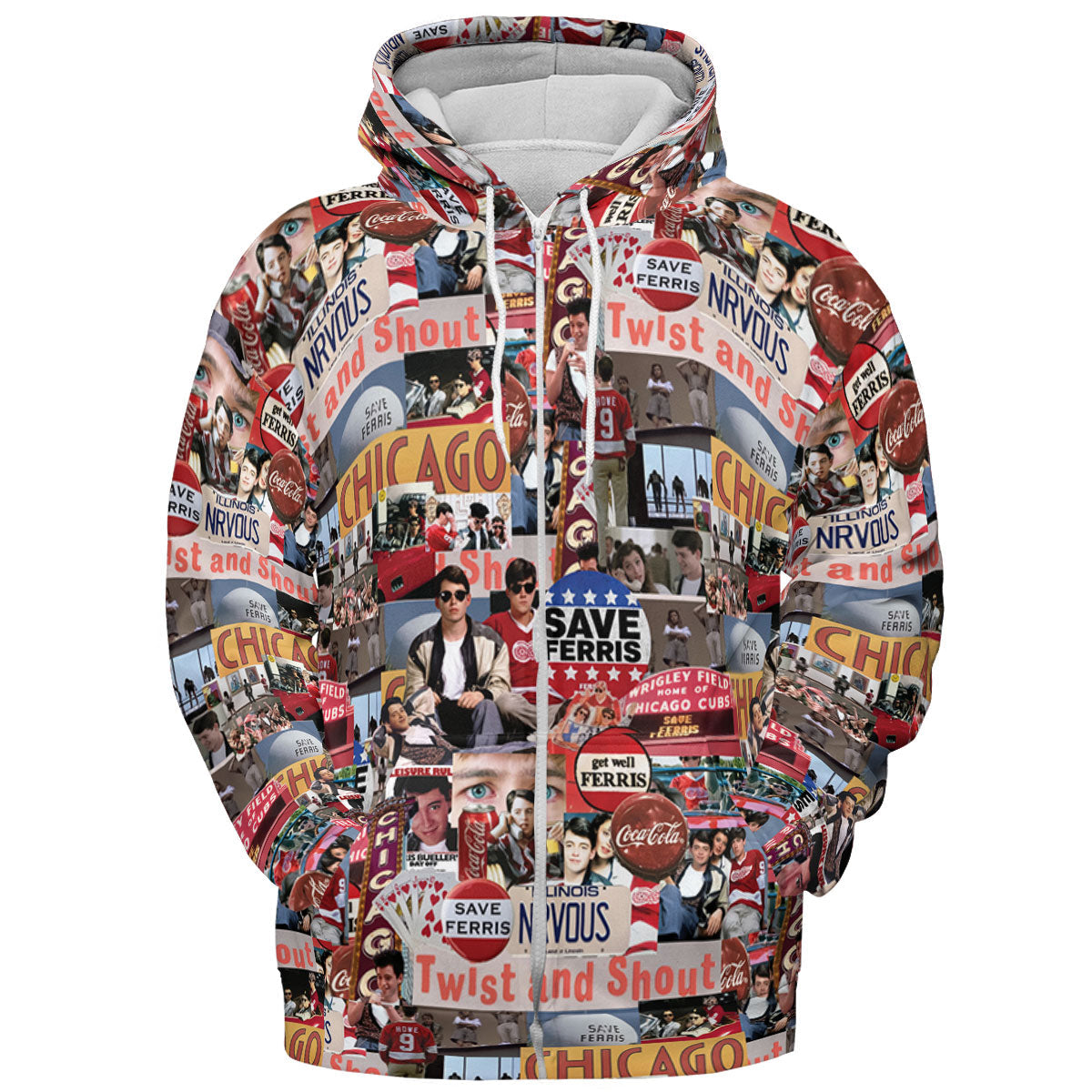 Vintage Aesthetic Ferris Bueller's Day Off All-over Print Hoodie