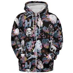 Floral Wars Dark Side Star Wars Pattern All-over Print Hoodie