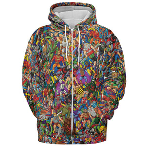 MOTU's Characters Figure Pattern He-man and The Masters of The Universe All-over Print Hoodie