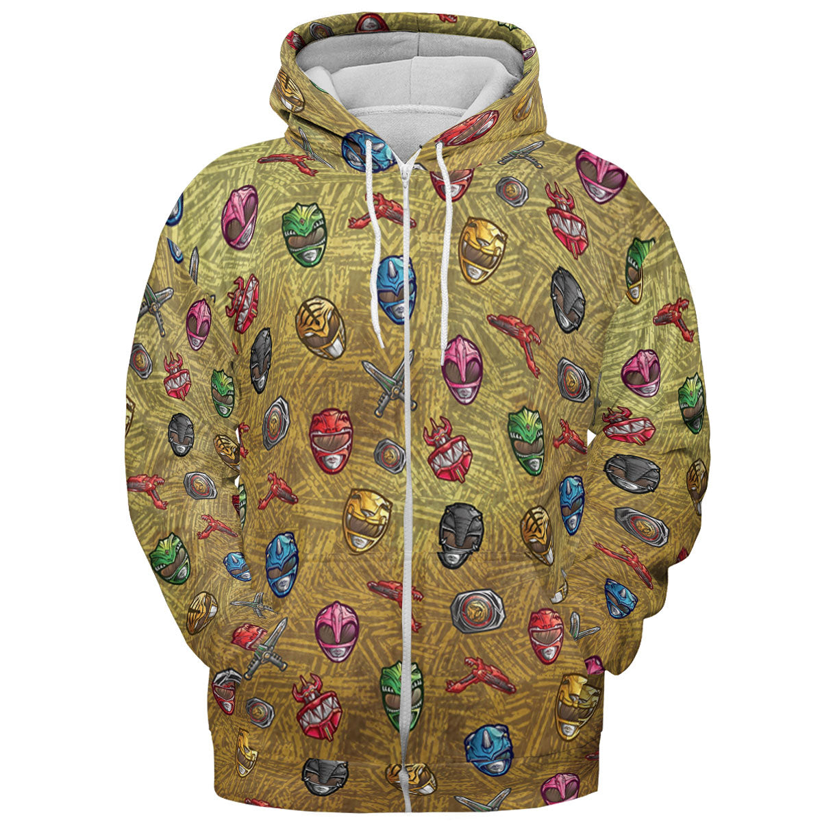 Power Team Mighty Morphin Power Rangers All-over Print Hoodie