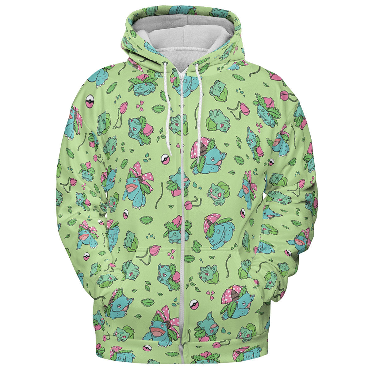 Venusaur Ivysaur and Bulbasaur Pokemon All-over Print Hoodie
