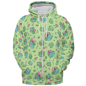 Venusaur Ivysaur and Bulbasaur Pokemon All-over Print Hoodie