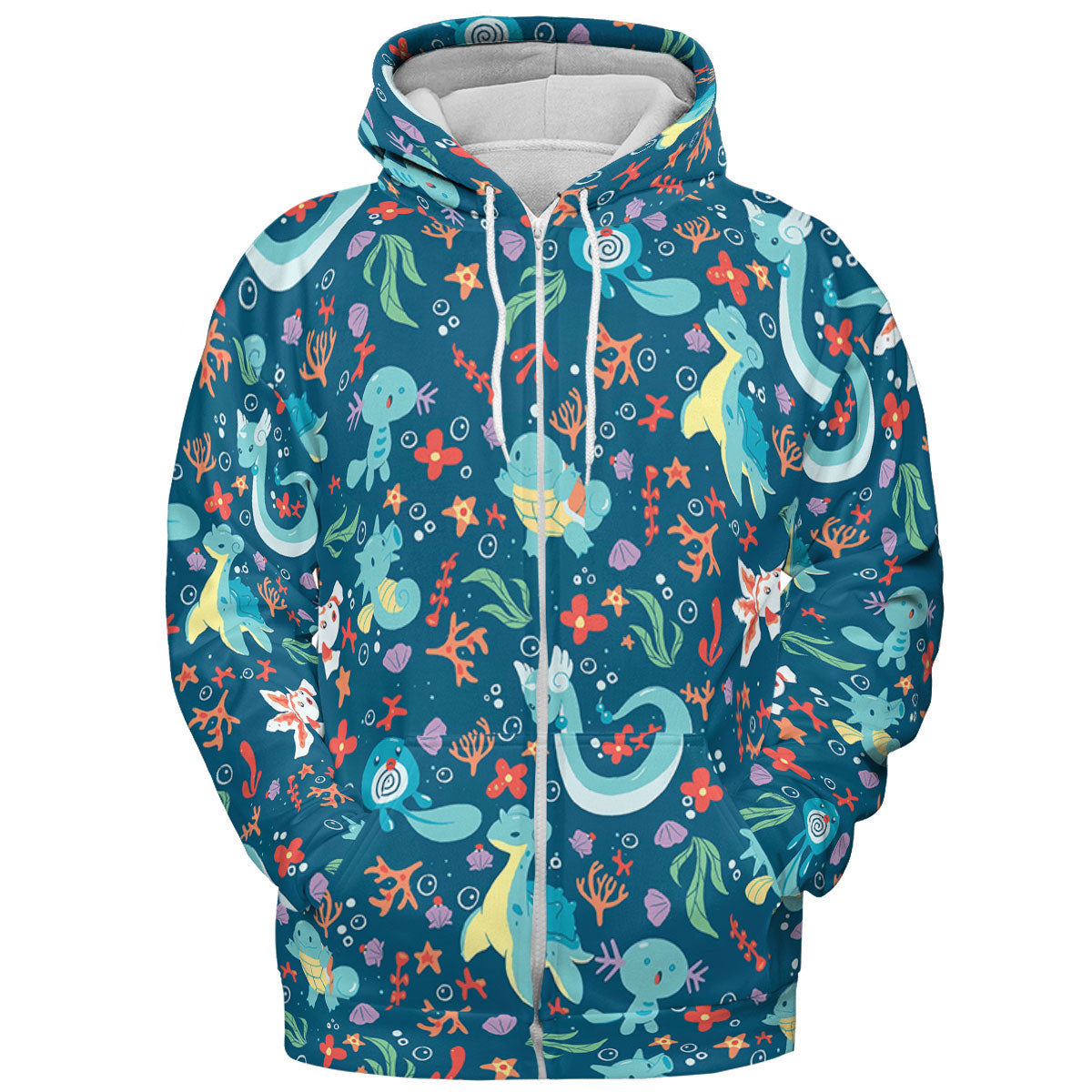 Water Pokemon Pattern All-over Print Hoodie