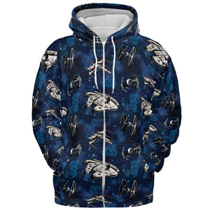 Star Wars Ships Pattern All-over Print Hoodie