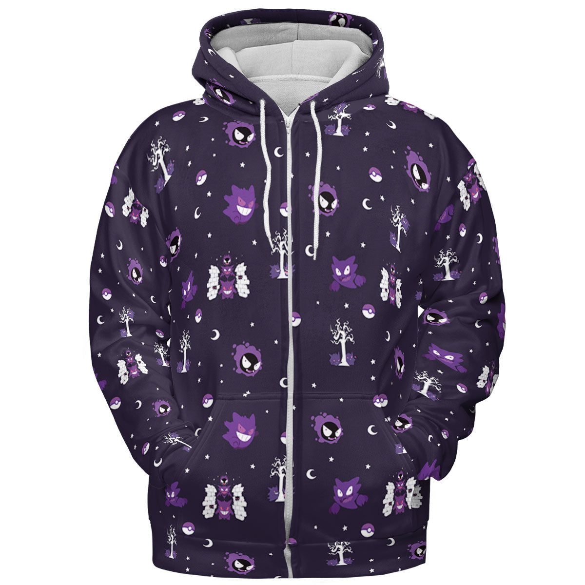 Gengar Pokemon Pattern All-over Print Hoodie