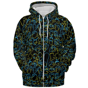 The Simpsons Neon All-over Print Hoodie