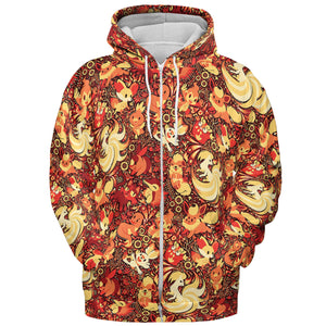 Pokemon Fire Pattern All-over Print Hoodie