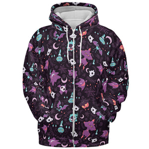 Lavender Town Pokemon Pattern All-over Print Hoodie