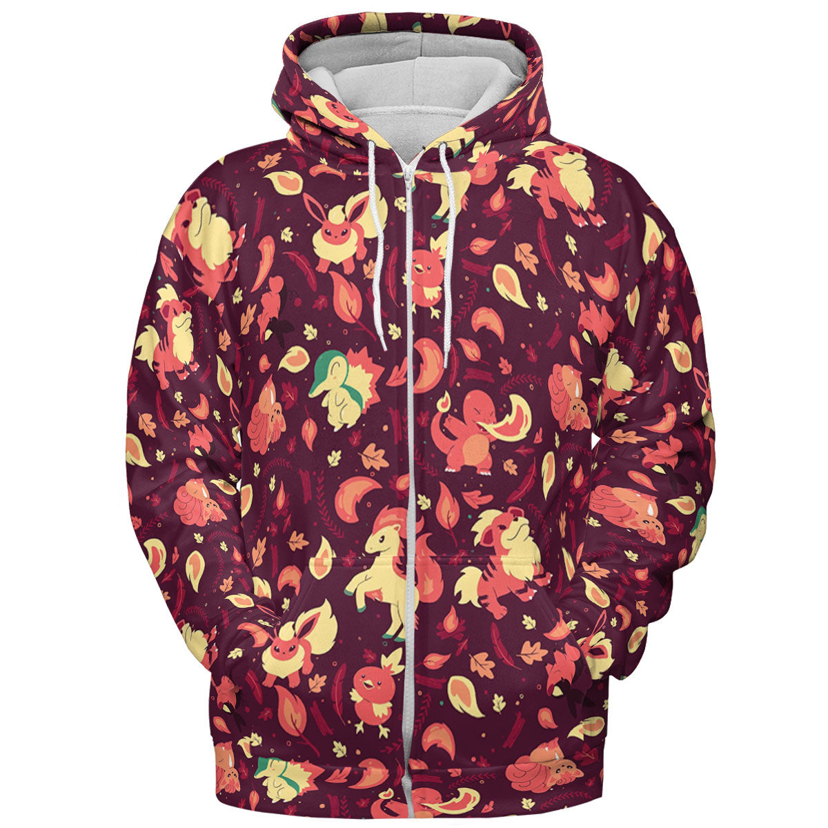 Fire Pokemon Pattern All-over Print Hoodie