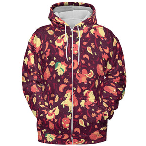 Fire Pokemon Pattern All-over Print Hoodie