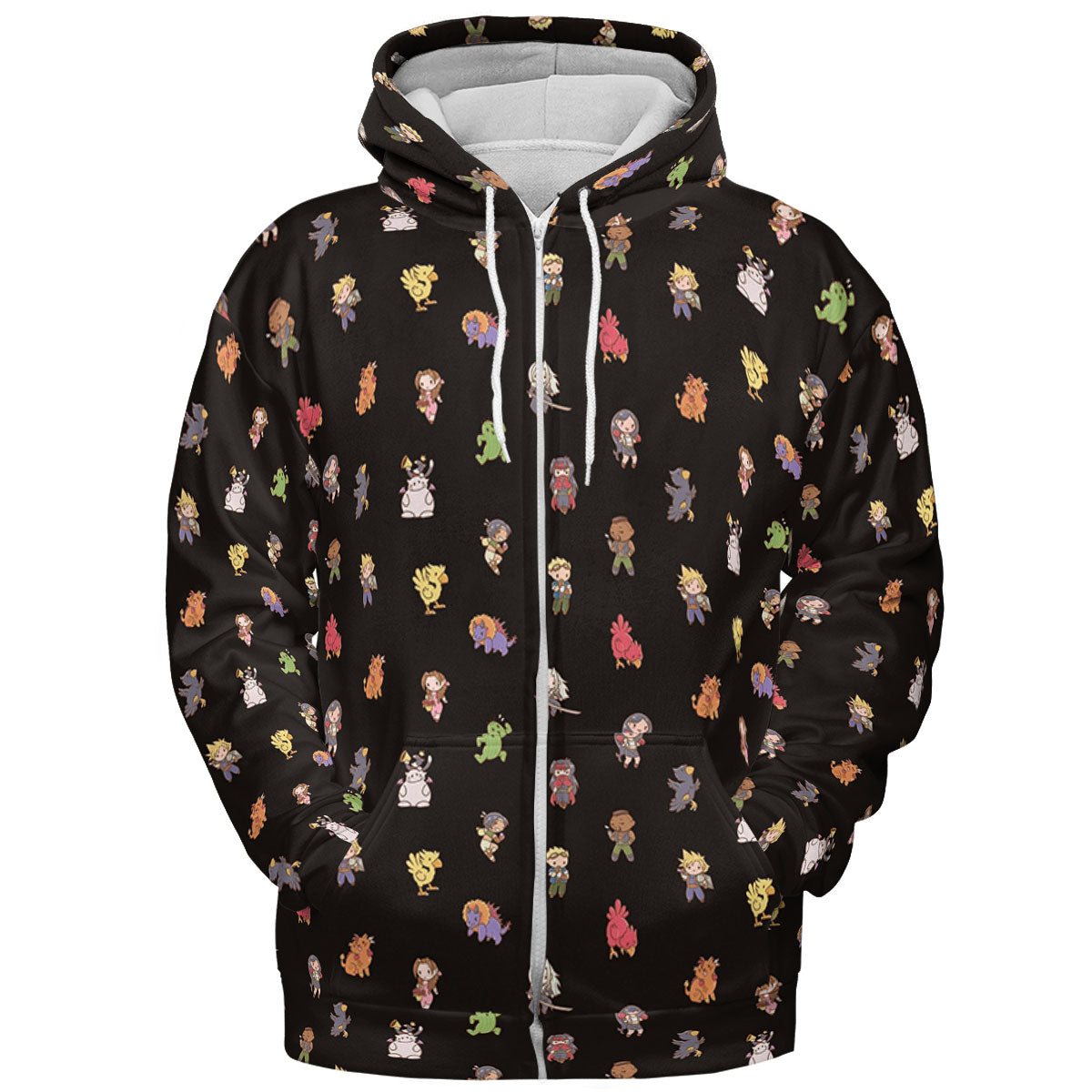 Final Fantasy Characters Pattern All-over Print Hoodie
