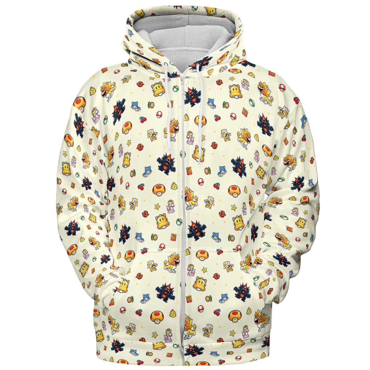 Super Mario Characters Pattern All-over Print Hoodie